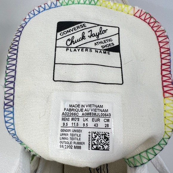 Converse‎ Chuck Taylor Pride Bandana Family Unity Hi Tops Mens 9.5 / Womens 11.5 - Picture 6 of 14